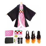 Disfraz De Kimono Kamado Nezuko Para Cosplay De Demon Slayer