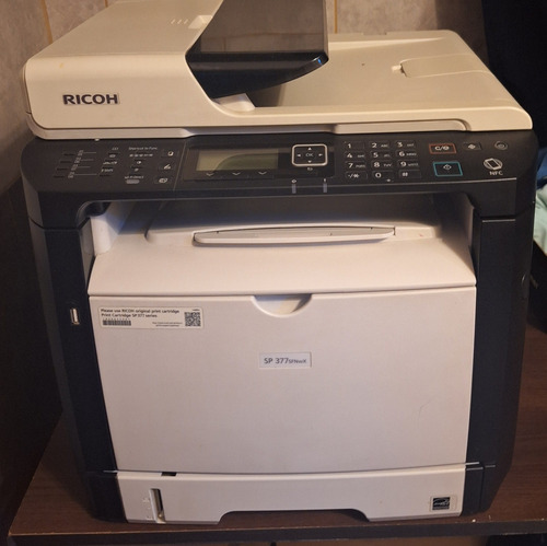 Impresora Multifuncion Fax Oficina Laser Ricoh Sp 377 Sfnwx