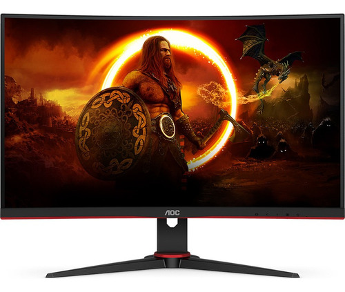 Monitor Gamer Legend 27'' C27g2ze Led Full Hd Aoc Bivolt Cor Preto-vermelho 110v/220v