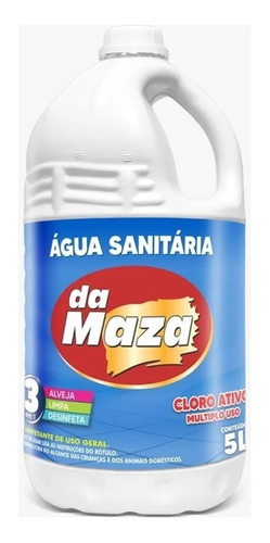 Água Sanitária Candida Cloro Da Maza 5l Kit Com 4 Unidades 