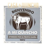 Cuadro Bar Metálico Wayu 25x25 Mi Quincho Parrilla Bbq