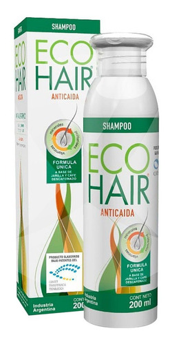 Eco Hair Shampo Anti Caída X 200ml Crecimiento Del Cabello