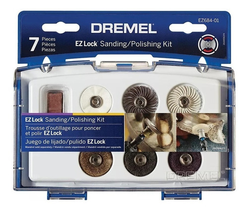 Kit 7 Accesorios Dremel Ez684 Para Lijar Y Pulir