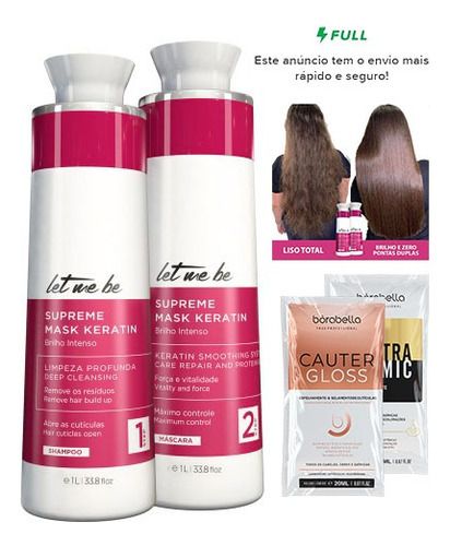 Let Me Be Kit Escova Progressiva Supreme Mask Keratin 2x1 L