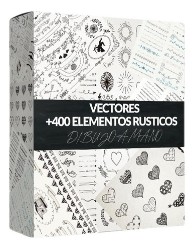 Pack +400 Elementos Dibujados A Mano Vector Y Png