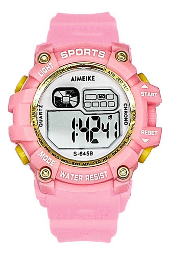 Reloj Digital Resistente Al Agua Deportivo Luces + Estuche