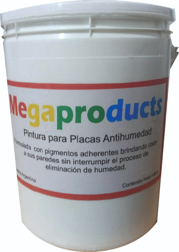 Pintura Placas Antihumedad X 1 Lt Blanca Cubre 7 M2 2 Manos