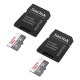 Kit 2 Sandisk Micro Sd 128gb Para Smartphone Tablet E Câmera