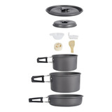 Kit De Ollas Para Cocinilla Camping Set Olla Camping 