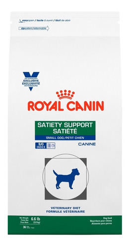 Alimento Royal Canin Veterinary Diet Canine Satiety Support Para Perro Adulto De Raza  Pequeña Sabor Mix En Bolsa De 3kg
