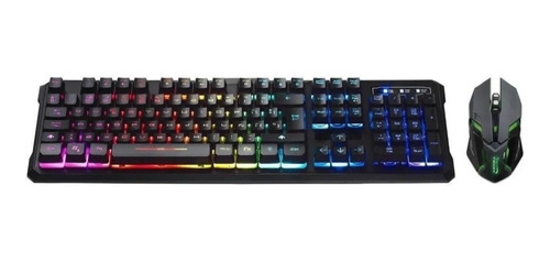 Pack Teclado + Mouse 6 Botones Retro-iluminado, Njoy Tech.