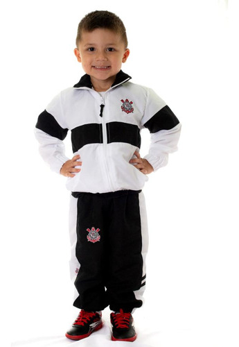 Agasalho Infantil Corinthians Microfibra Oficial 1 A 3 Anos