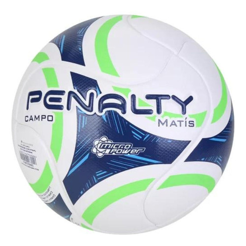 Bola Penalty Campo Matis Termotec Branco Verde Azul