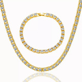 Collar Cubano De Circonita Cúbica Diamantes De Imitación50cm