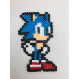 Sonic Pixel Art Hama Beads Llavero Iman  Regalo Personalizad