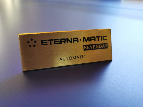 Eterna - Matic   Placa Metálica Publicitaria  