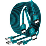 Cable Usb Tipo C Carga 3-pack(1/2/3m),cargador Nylon Powerli