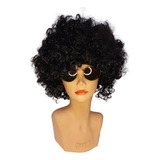 Peluca Afro Grande Premium Negra Cotillón Fiesta Afro4