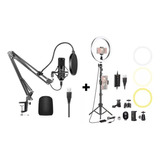 Kit Neewer Micrófono Usb Nw-8000 + Aro Luz Led 10 Pulgadas