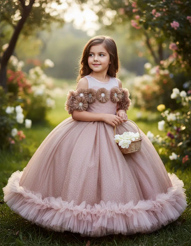 Vestido De Fiesta Para Niña Elegante