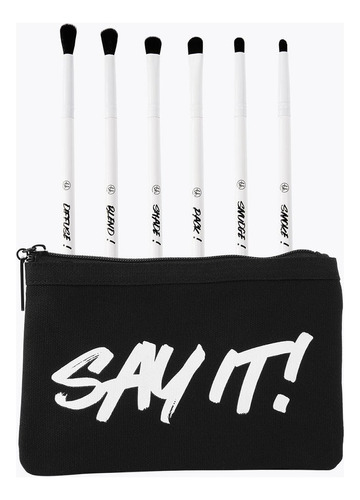 Set 6 Brochas Para Ojos + Estuche Bh Cosmetics - Say It!