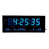 Relógio Parede Led Digital Gigante 36cm Data Azul