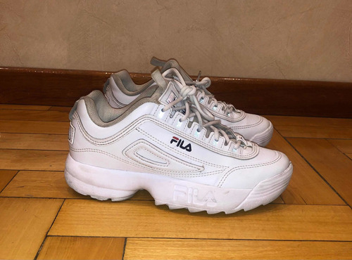 Zapatillas Niño Fila Disruptor Cuero Blanca