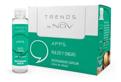 Caja Ampolla Nov Cabellos Rizados Rulos Apps X 15u