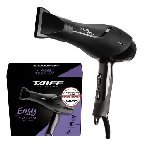 Secador De Cabelo Taiff Easy Profissional Original  Preto 