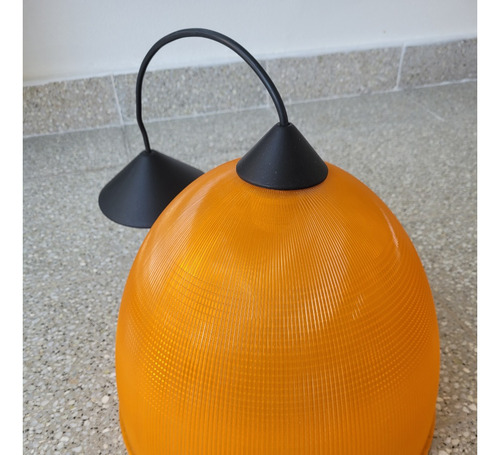 Campana Galponera Colgante Policarbonato 28cm Naranja