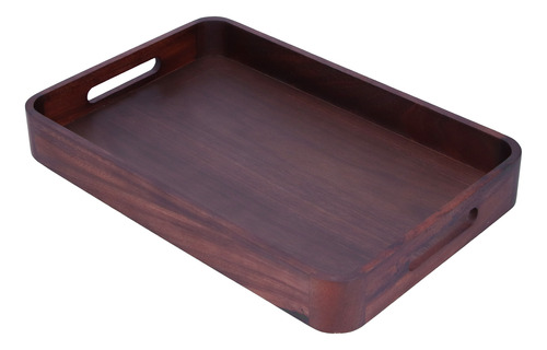 Bandeja De Té Rectangular De Madera De Nogal Con Forma De Fr