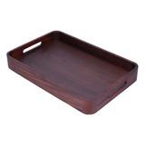 Bandeja De Té Rectangular De Madera De Nogal Con Forma De Fr