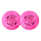  Pack De 2 Filtros De Aire 3m P100 2091 Rosado