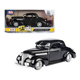 Motormax 1:24 1939 Chevrolet Coupe Negro Get Low Clásico 