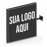 Placa 60x60cm Fachada Personalizada C/ Suporte Ferro Acm