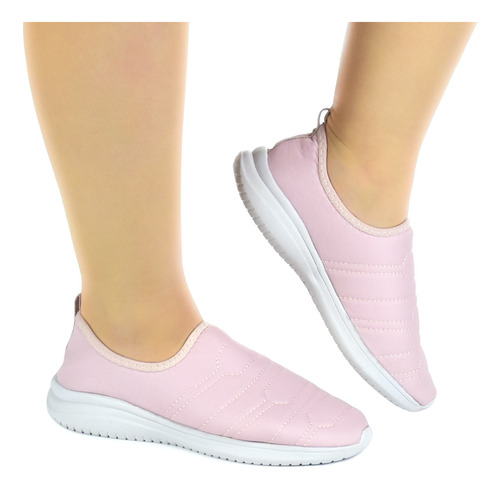 Tenis Meia Feminino Casual Elástico Slip On Sapatenis Tênis 