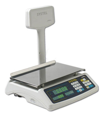 Balanza  Digital Systel Croma Con Batería 31kg Con Mastil.