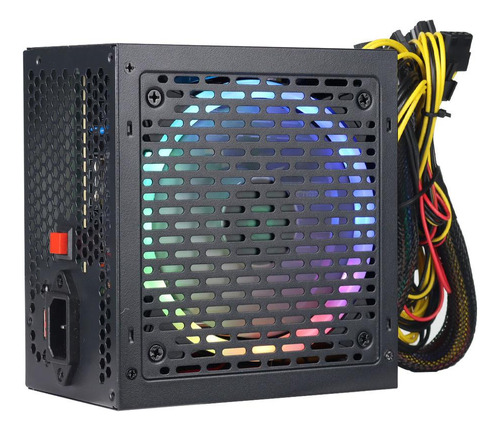 Fonte Gamer Atx 500w Real Vinik Dash Rgb Vfg500wpr 110/220 Cor Preto 110v/220v