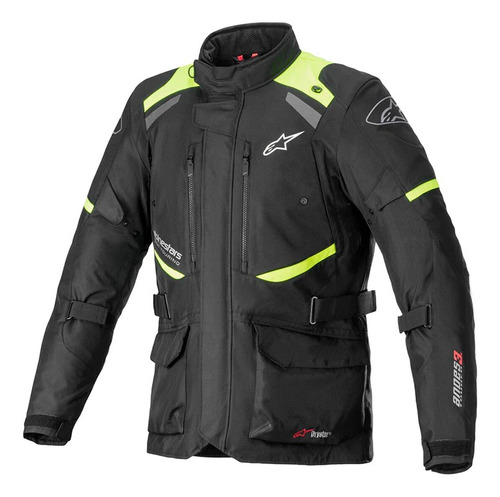 Chamarra Para Moto Alpinestars Andes V3 Drystar Negro/ Hivis