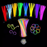 100 Pulseras Neon Glow Sticks Fosforescente Fiestas Eventos