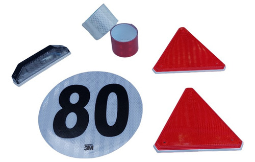 Kit Combo Cintas Circulo Triangulos Para Homologar Trailer