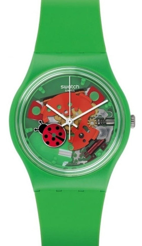 Reloj Swatch De Mujer Silicona Verde (gg220)