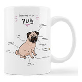 Taza Kunlisa Cute Pug, Taza De Cerámica Atomy Of A Pug, 11 O