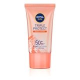 Protetor Solar Tripla Proteção Loção Antiacne Fps 50 40ml Nivea