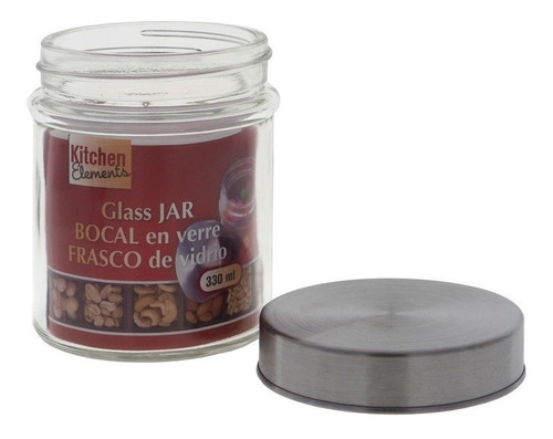 Tarro Frasco En Vidrio Nueces Granos Pasta Cocina