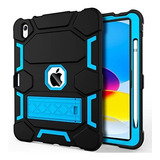 Funda Para iPad 10ma Generacion 10.9 2022 Negro Azul