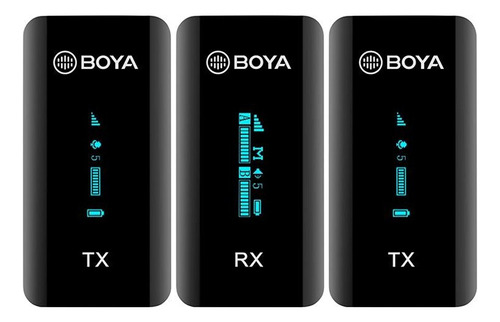 Sistema Microfone Sem Fio Boya By-xm6-s2 Lapela Preto+brinde