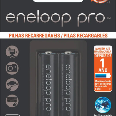 Pilha Recarregável Panasonic Eneloop Pro AA - ct c\u002F02 unidades | MercadoLivre