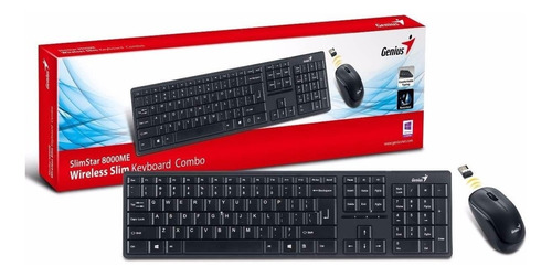 Kit Teclado Y Mouse Inalambrico Genius 8000me Usb