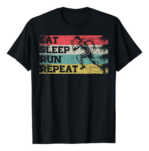 Vintage Retro Eat Sleep Run Repetir Divertido Corredor Regal